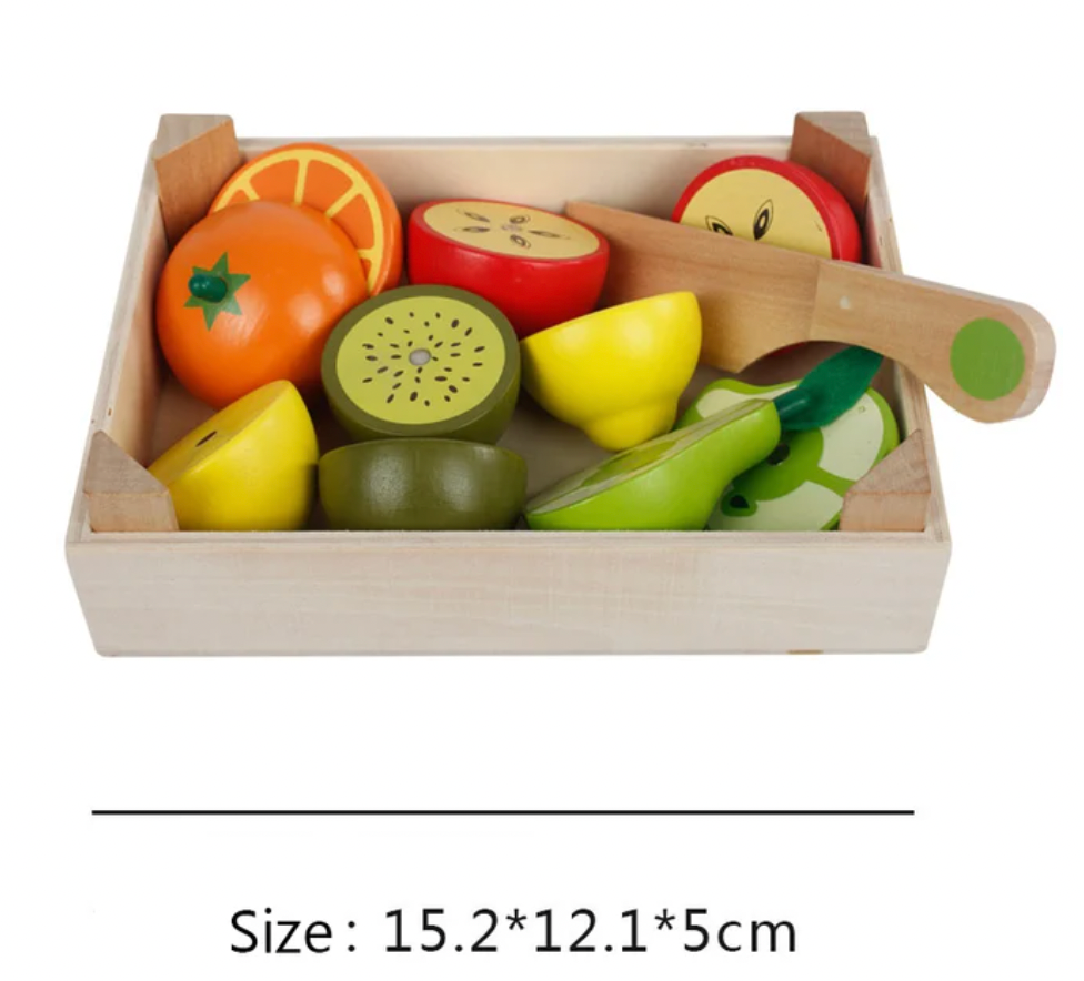 Set Corta y Juega de Frutas y Verduras - Juegos de madera