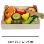 Set Corta y Juega de Frutas y Verduras - Juegos de madera
