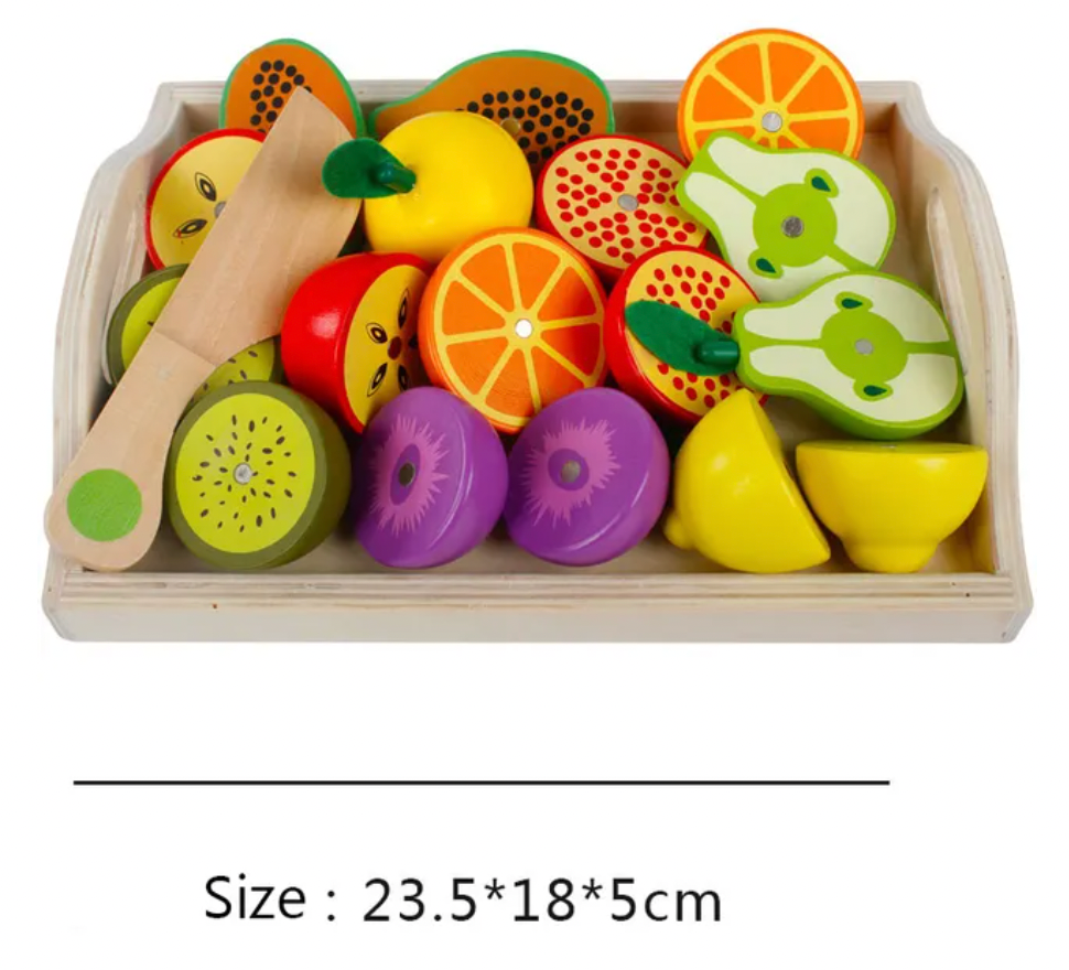 Set Corta y Juega de Frutas y Verduras - Juegos de madera