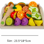 Set Corta y Juega de Frutas y Verduras - Juegos de madera
