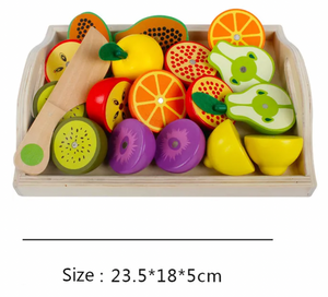 Set Corta y Juega de Frutas y Verduras - Juegos de madera