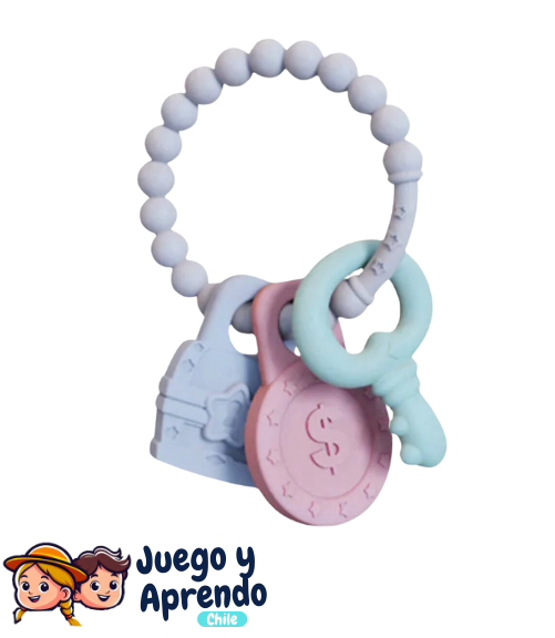 Silicon Keys Baby Rattle Set - Exploración Sensorial