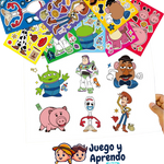  Aventuras en Pegatinas de Toy Story: Rompecabezas para Niños (8 Hojas)