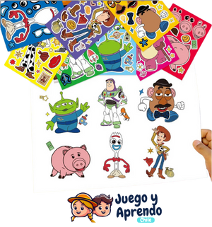  Aventuras en Pegatinas de Toy Story: Rompecabezas para Niños (8 Hojas)