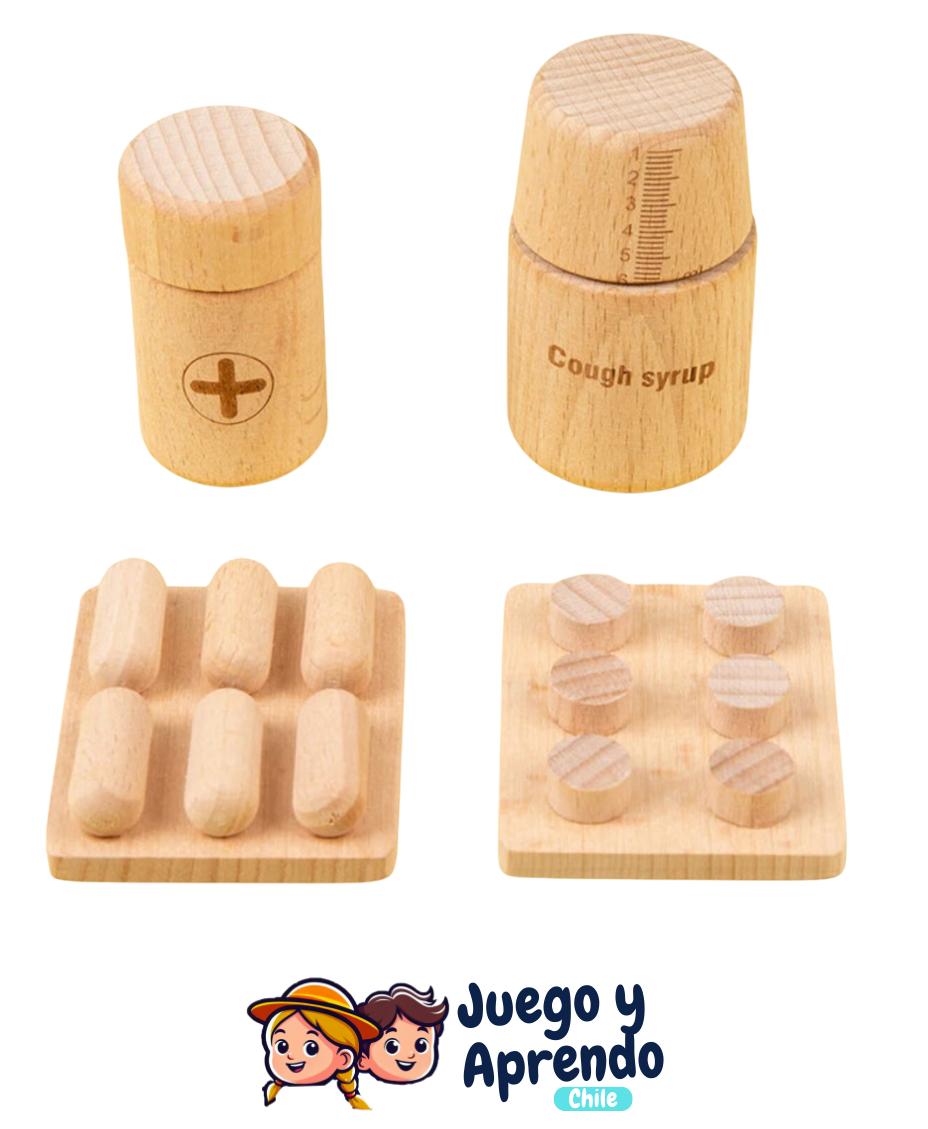 Kit de Herramientas de Doctor de Madera, accesorios médicos