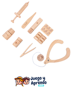 Kit de Herramientas de Doctor de Madera, accesorios médicos