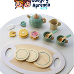 Té de la Tarde de Madera - Juego de Simulación para Niños