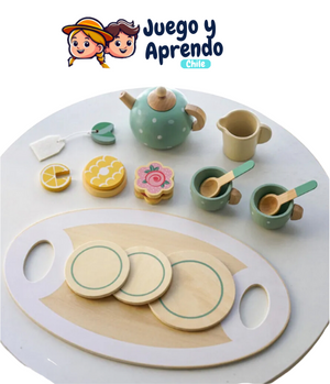 Té de la Tarde de Madera - Juego de Simulación para Niños