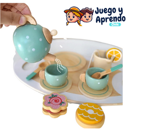 Té de la Tarde de Madera - Juego de Simulación para Niños