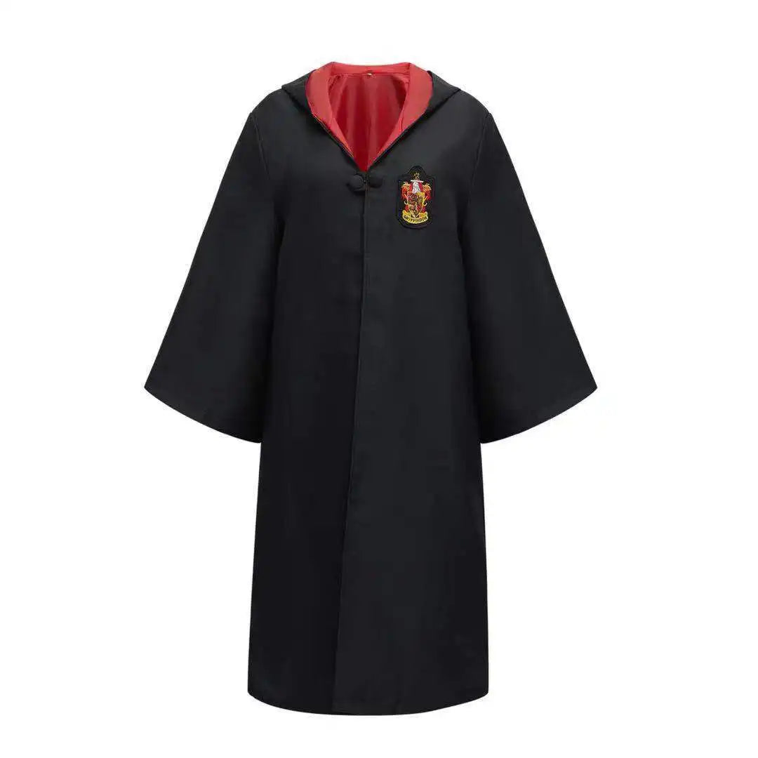Conjunto de Capa Cosplay de Harry Potter - Uniforme de la Escuela de Magia y Hechicería con Corbata o Bufanda