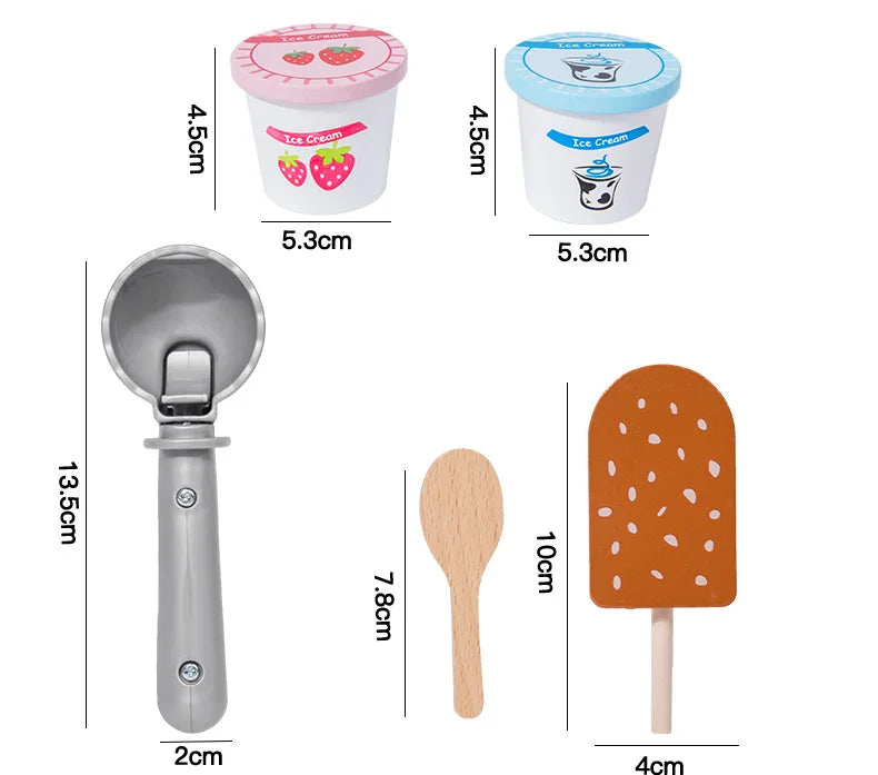 Juguetes de helados Cocina de Madera