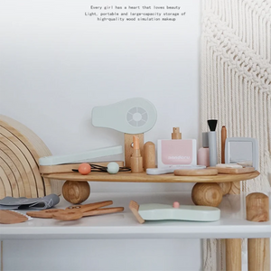 Set de Maquillaje y Peluquería de Madera