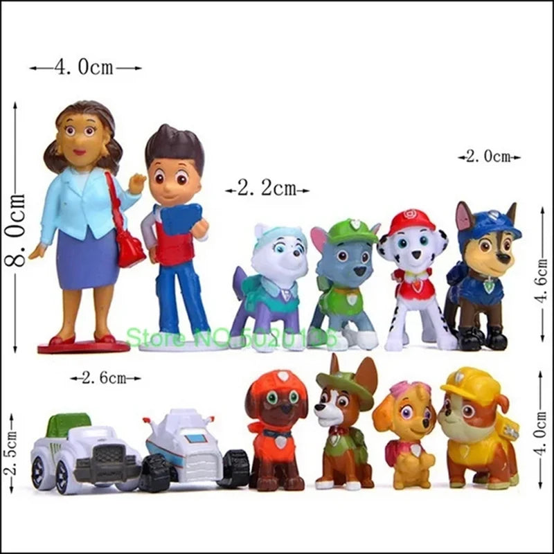 Conjunto de 12 Figuras de Acción de Paw Patrol - Los Cachorros Favoritos