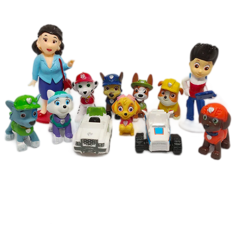 Conjunto de 12 Figuras de Acción de Paw Patrol Los Cachorros