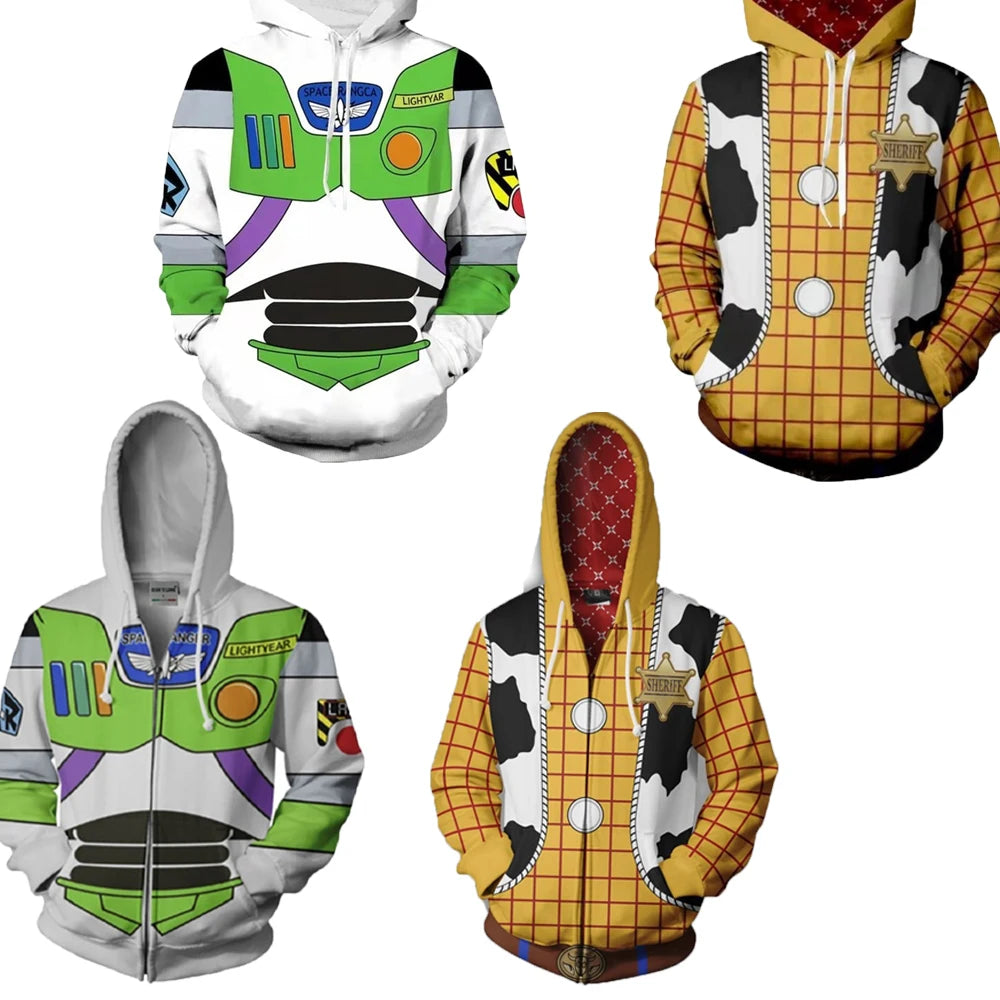 Polerón Estampado 3D Toy Story Buzz Lightyear y Woody