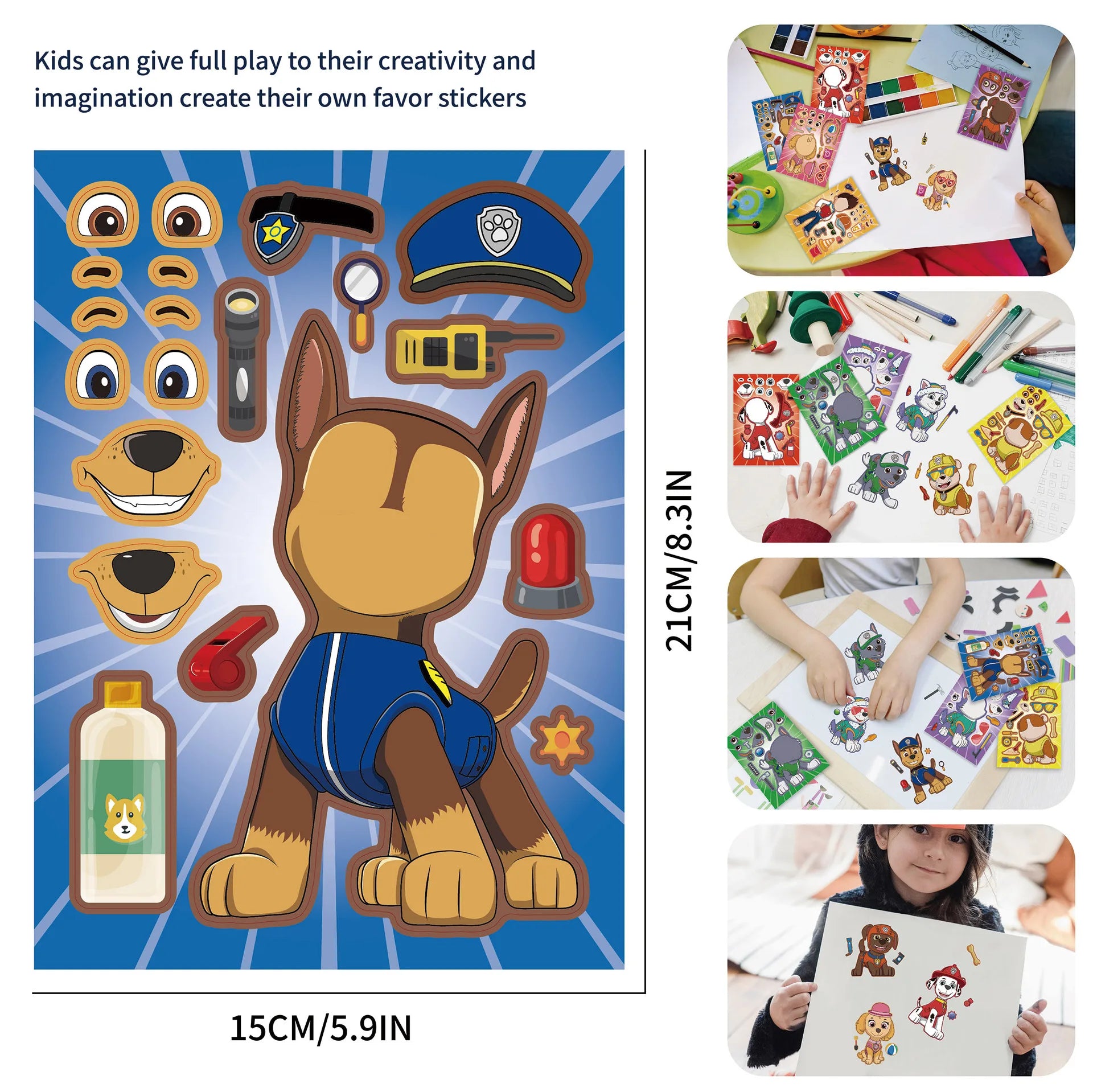 Stikers Rompecabezas Paw Patrol - ¡Diversión Creativa!